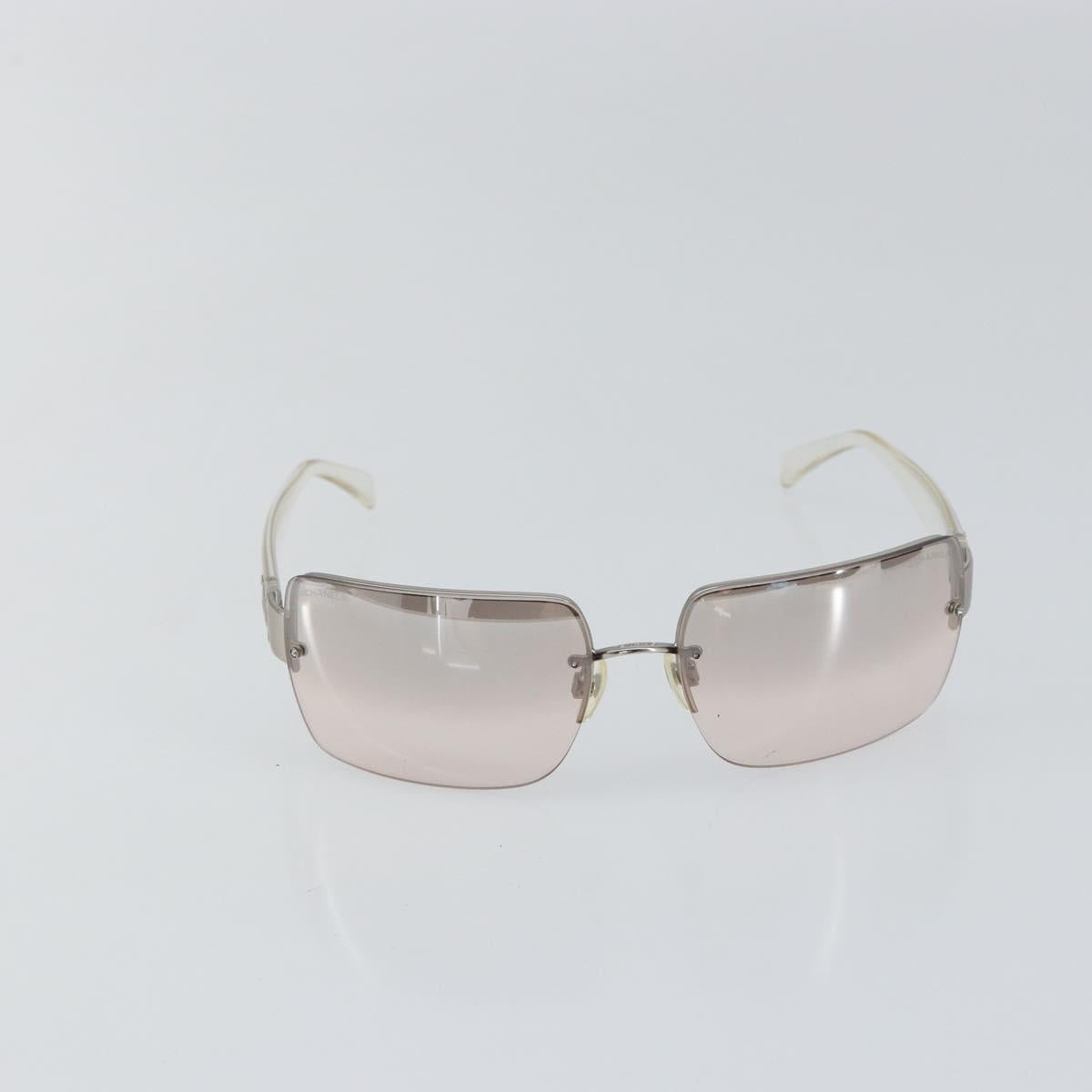 CHANEL Sunglasses plastic Clear CC Auth SW1808