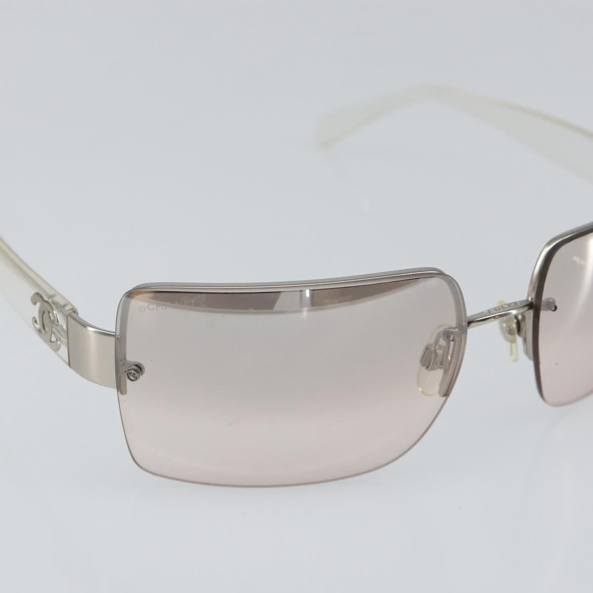 CHANEL Sunglasses plastic Clear CC Auth SW1808