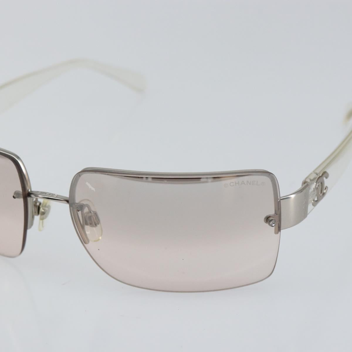 CHANEL Sunglasses plastic Clear CC Auth SW1808