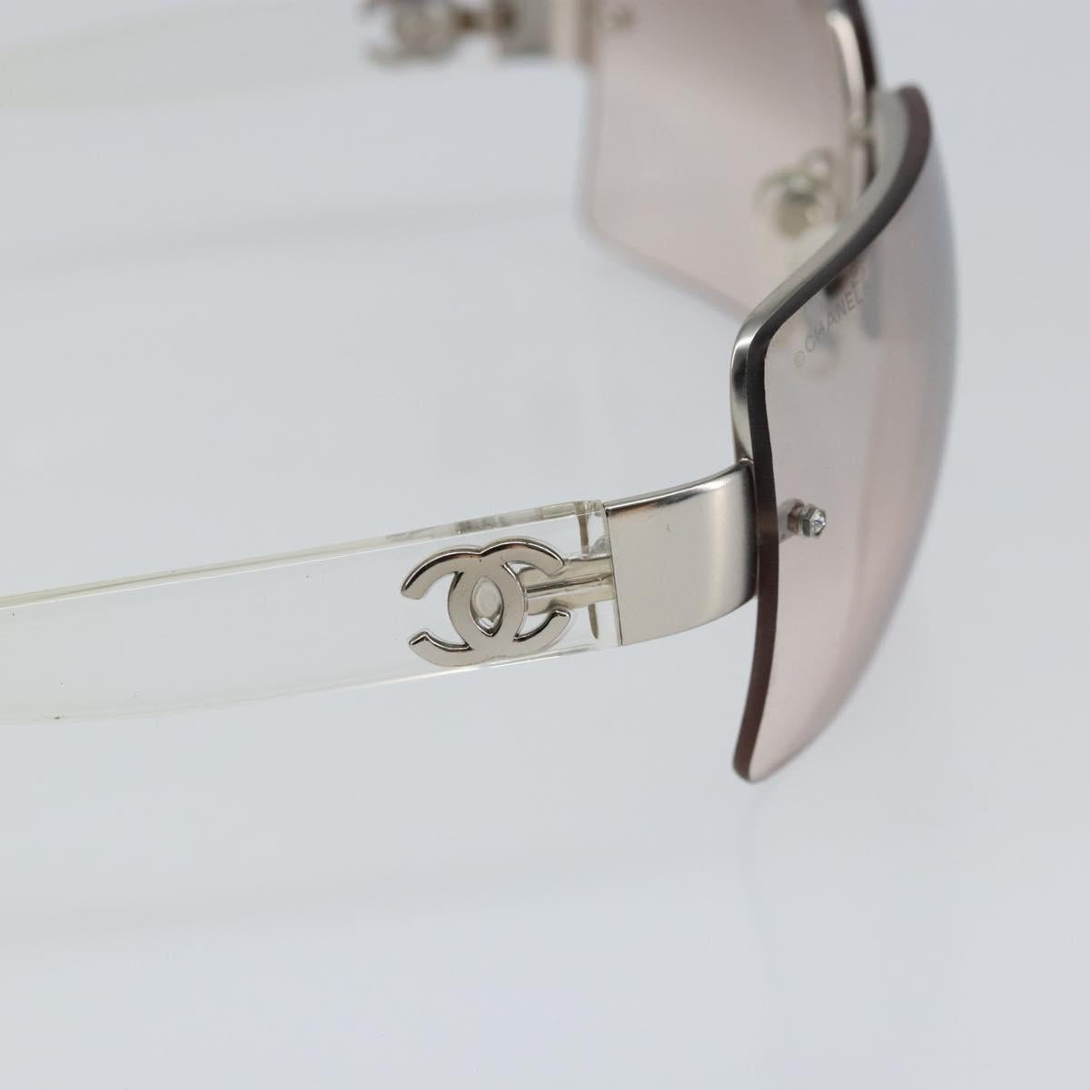 CHANEL Sunglasses plastic Clear CC Auth SW1808