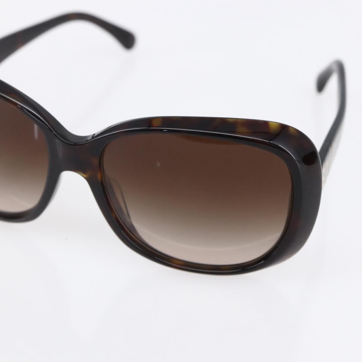CHANEL Sunglasses plastic Brown CC Auth SW1812