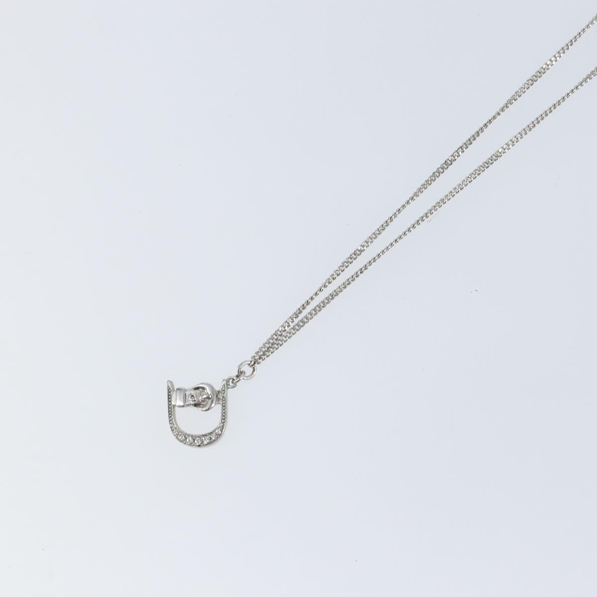Christian Dior Necklace metal Silver Auth SW1819