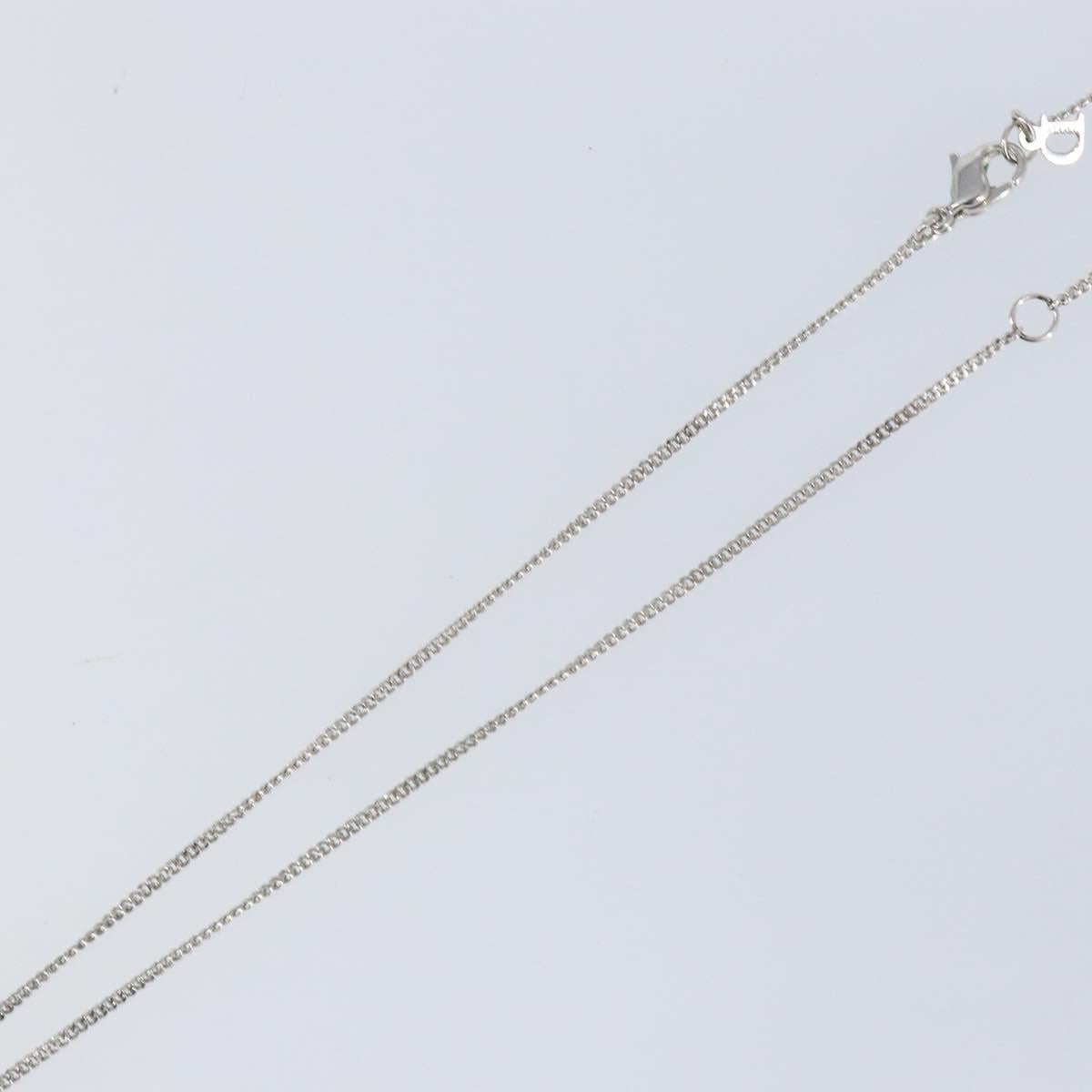 Christian Dior Necklace metal Silver Auth SW1819