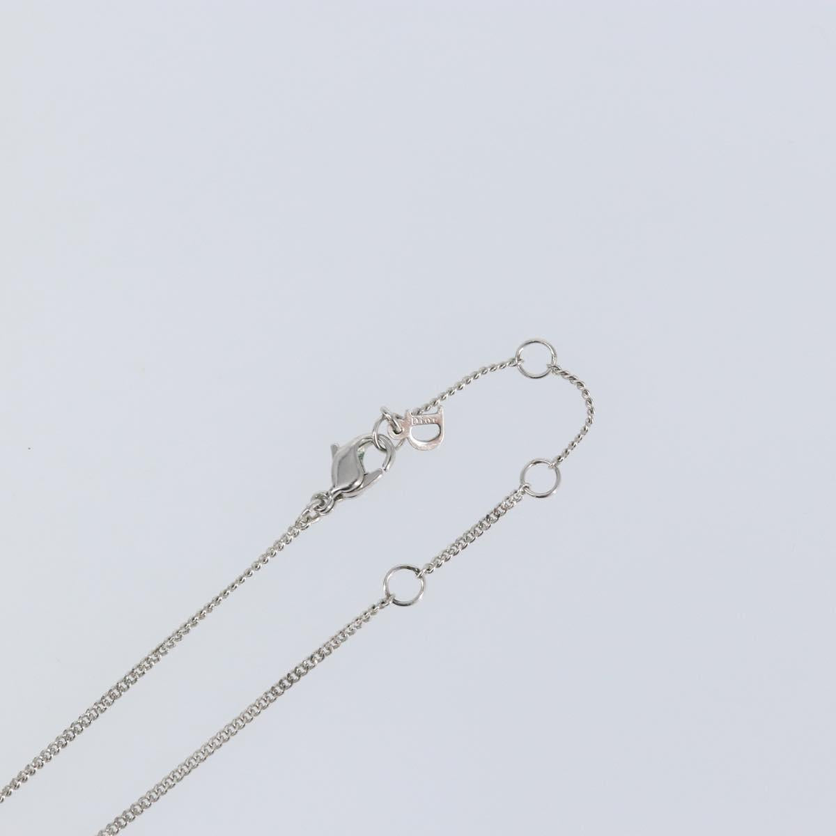 Christian Dior Necklace metal Silver Auth SW1819