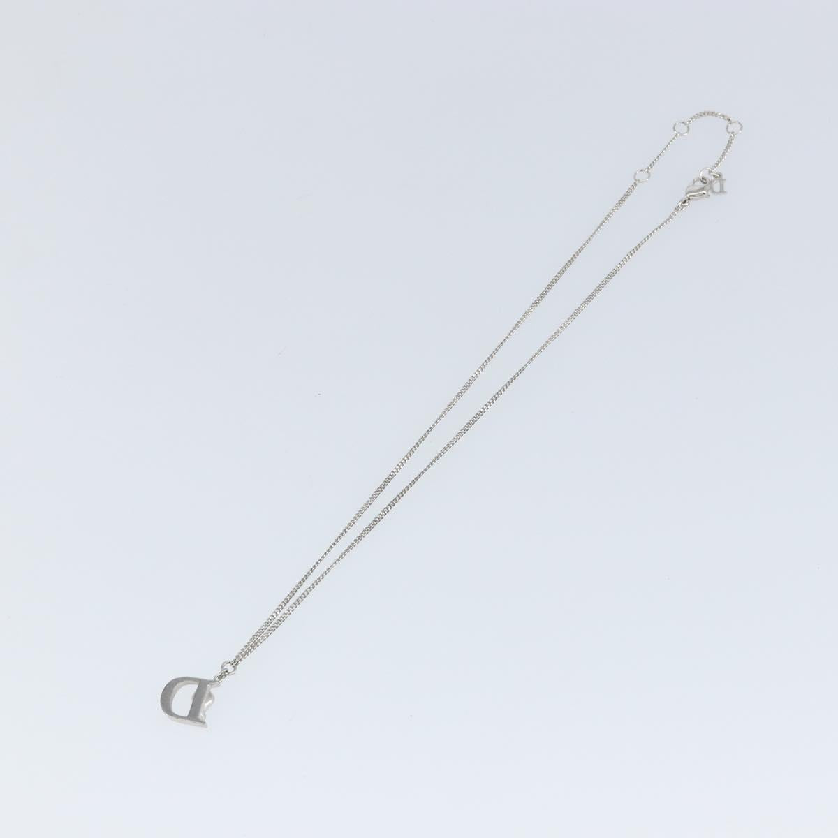 Christian Dior Necklace metal Silver Auth SW1819