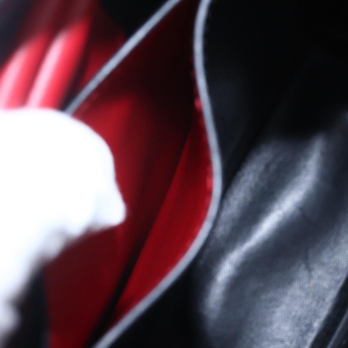 PRADA Panniers Hand Bag Safiano leather 2way Red Gold Auth SW1831V