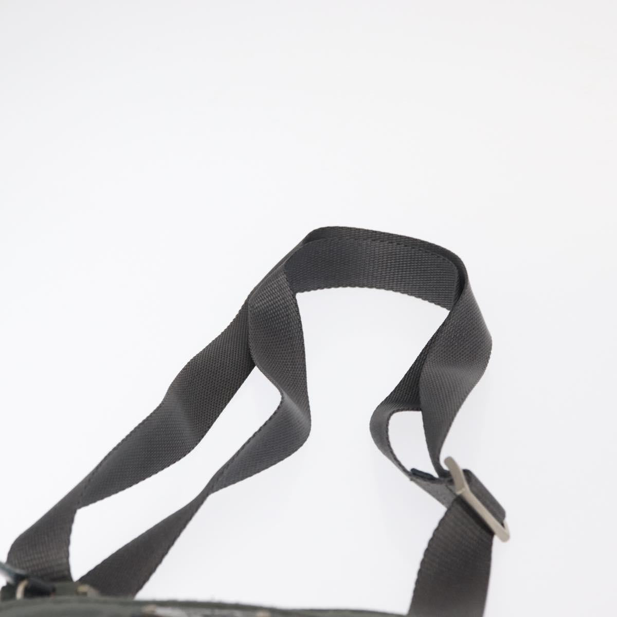 PRADA Shoulder Bag Nylon Gray Silver Auth SW1833