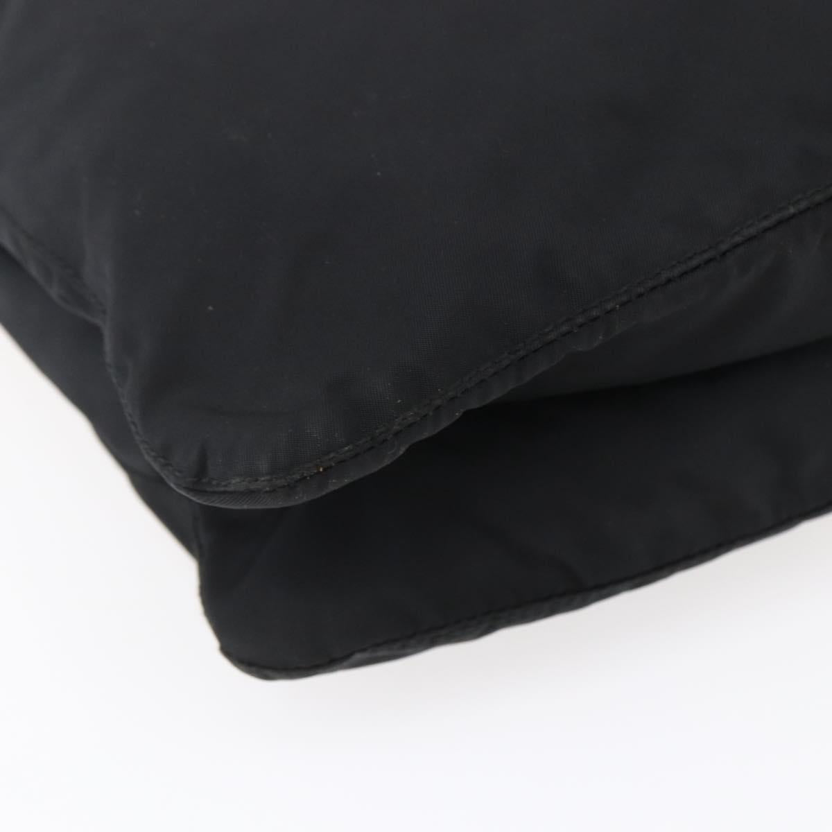 PRADA Shoulder Bag Nylon Black Silver Auth SW1836