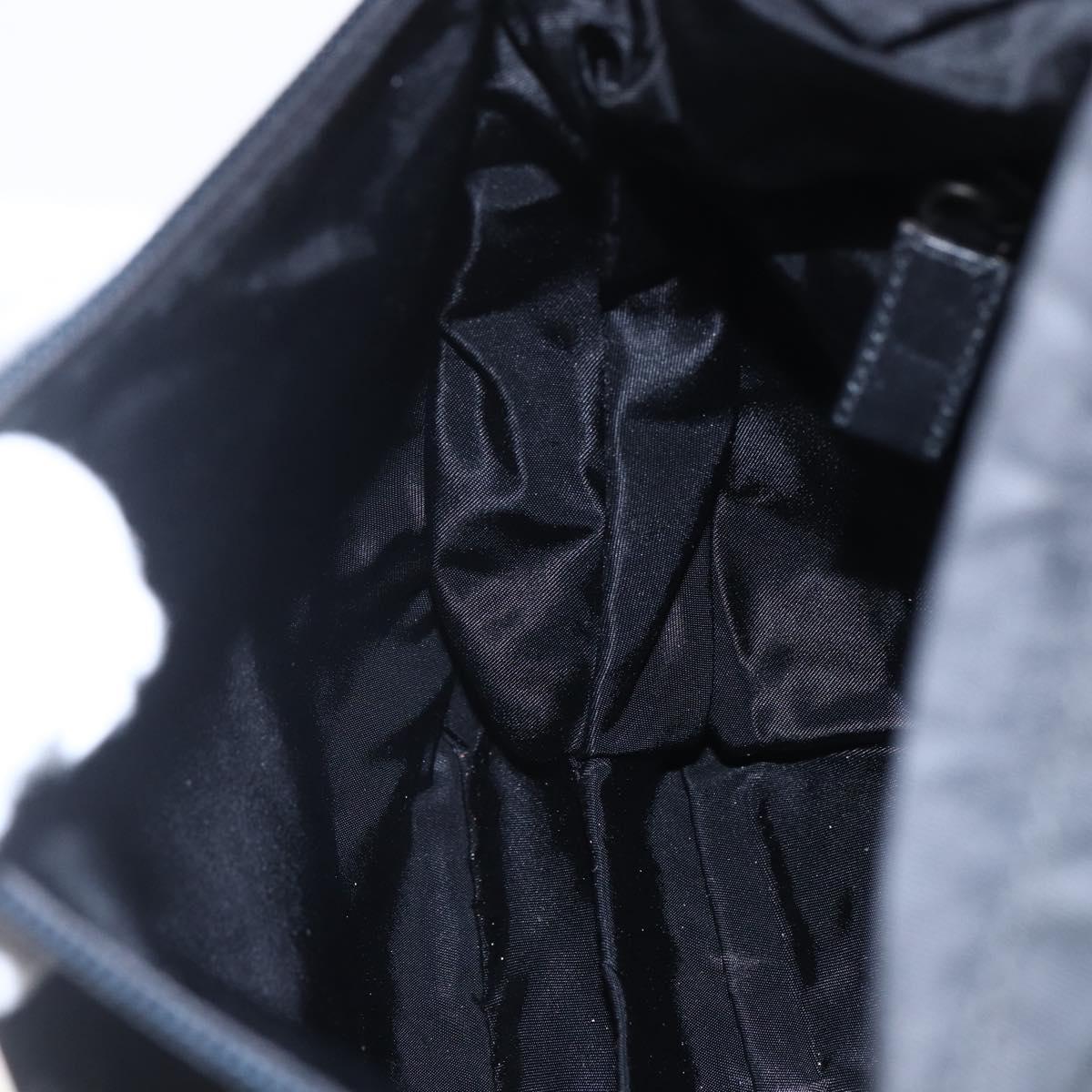 PRADA Shoulder Bag Nylon Black Silver Auth SW1836