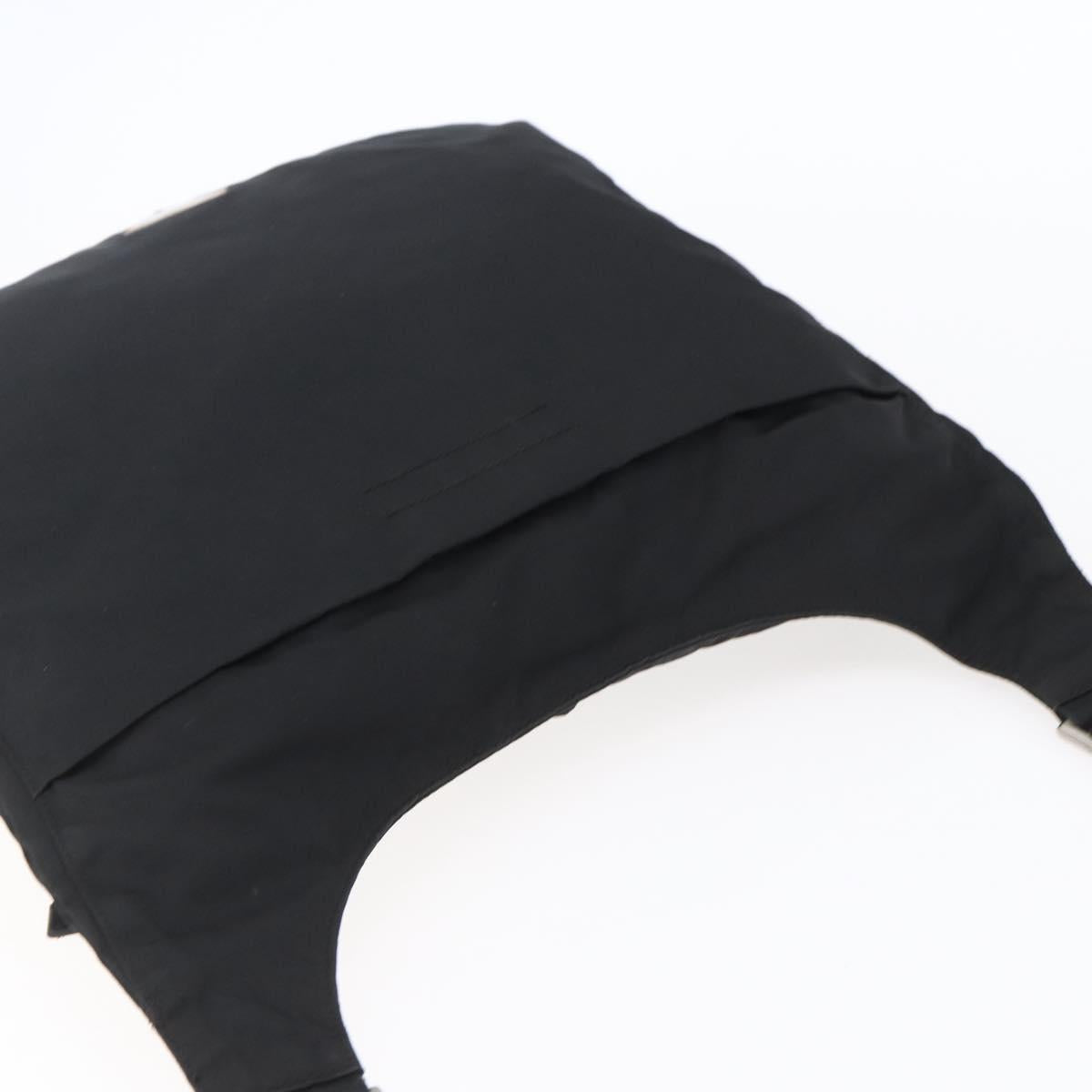 PRADA Shoulder Bag Nylon Black Silver Auth SW1836