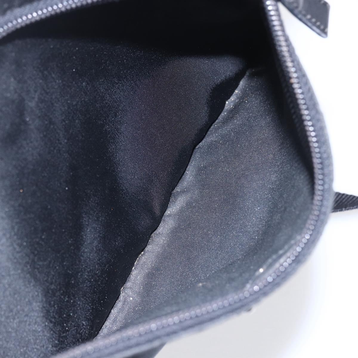 PRADA Shoulder Bag Nylon Black Silver Auth SW1837