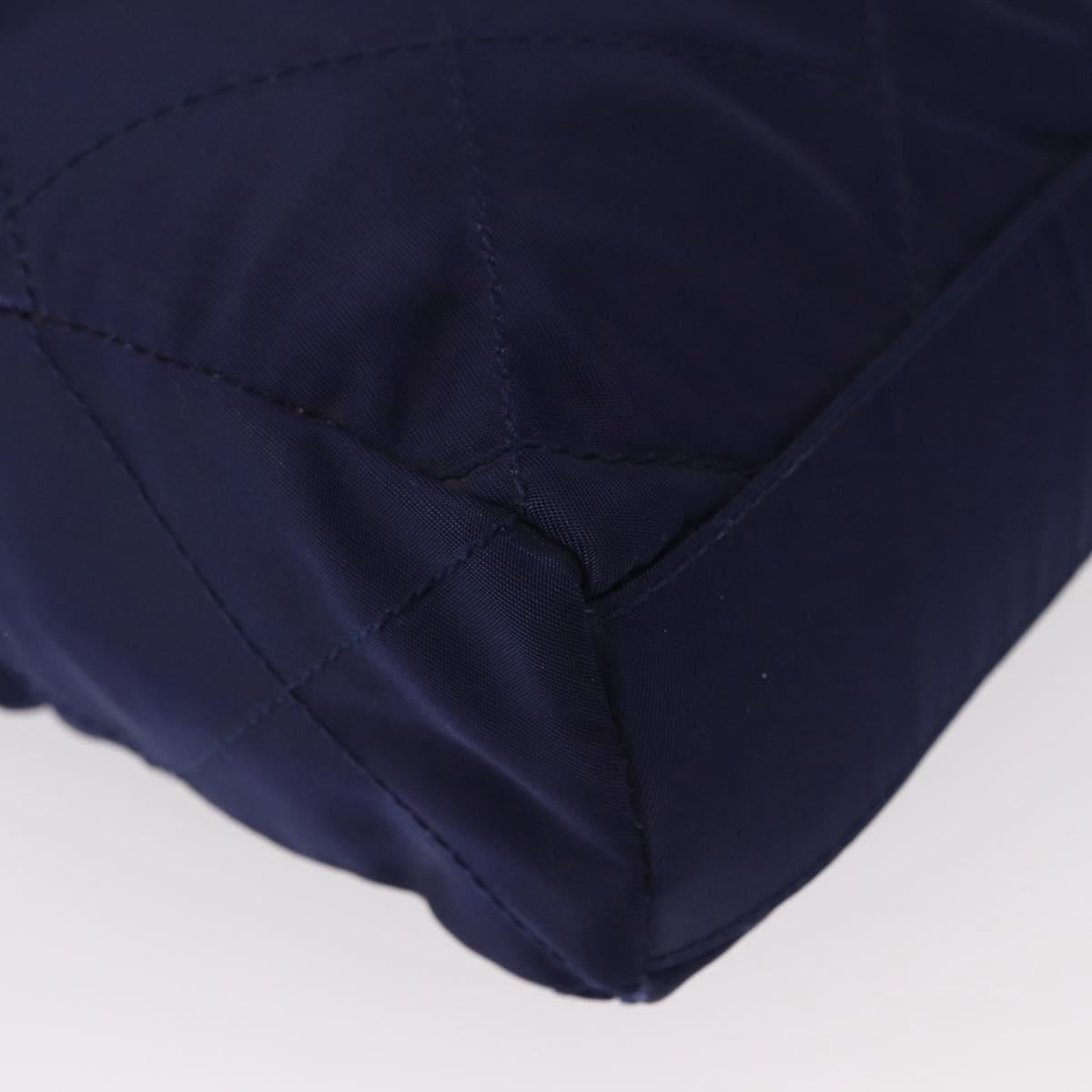 PRADA Chain Shoulder Bag Nylon Purple Gold Auth SW1838