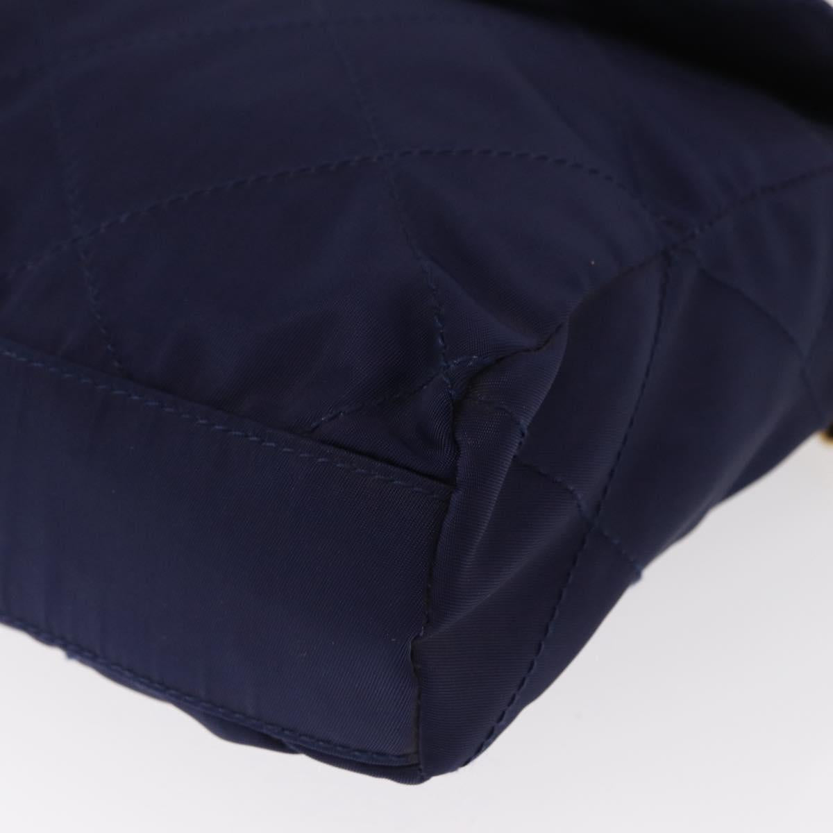 PRADA Chain Shoulder Bag Nylon Purple Gold Auth SW1838