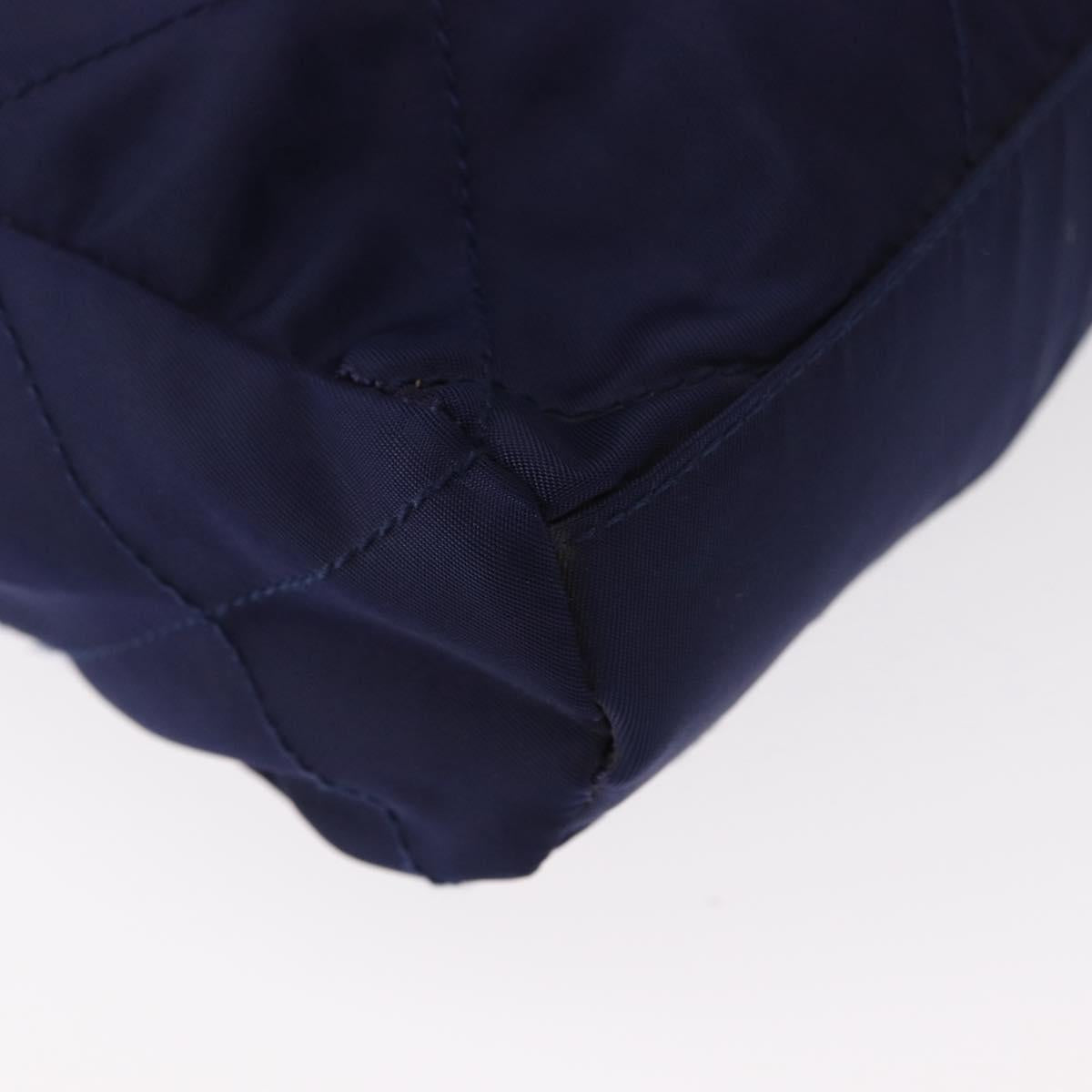 PRADA Chain Shoulder Bag Nylon Purple Gold Auth SW1838