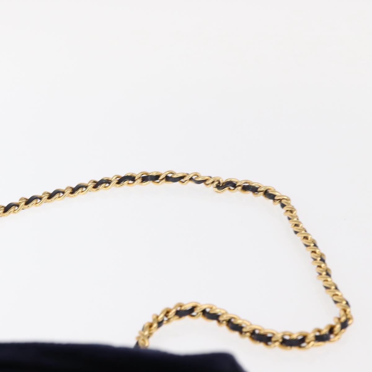 PRADA Chain Shoulder Bag Nylon Purple Gold Auth SW1838