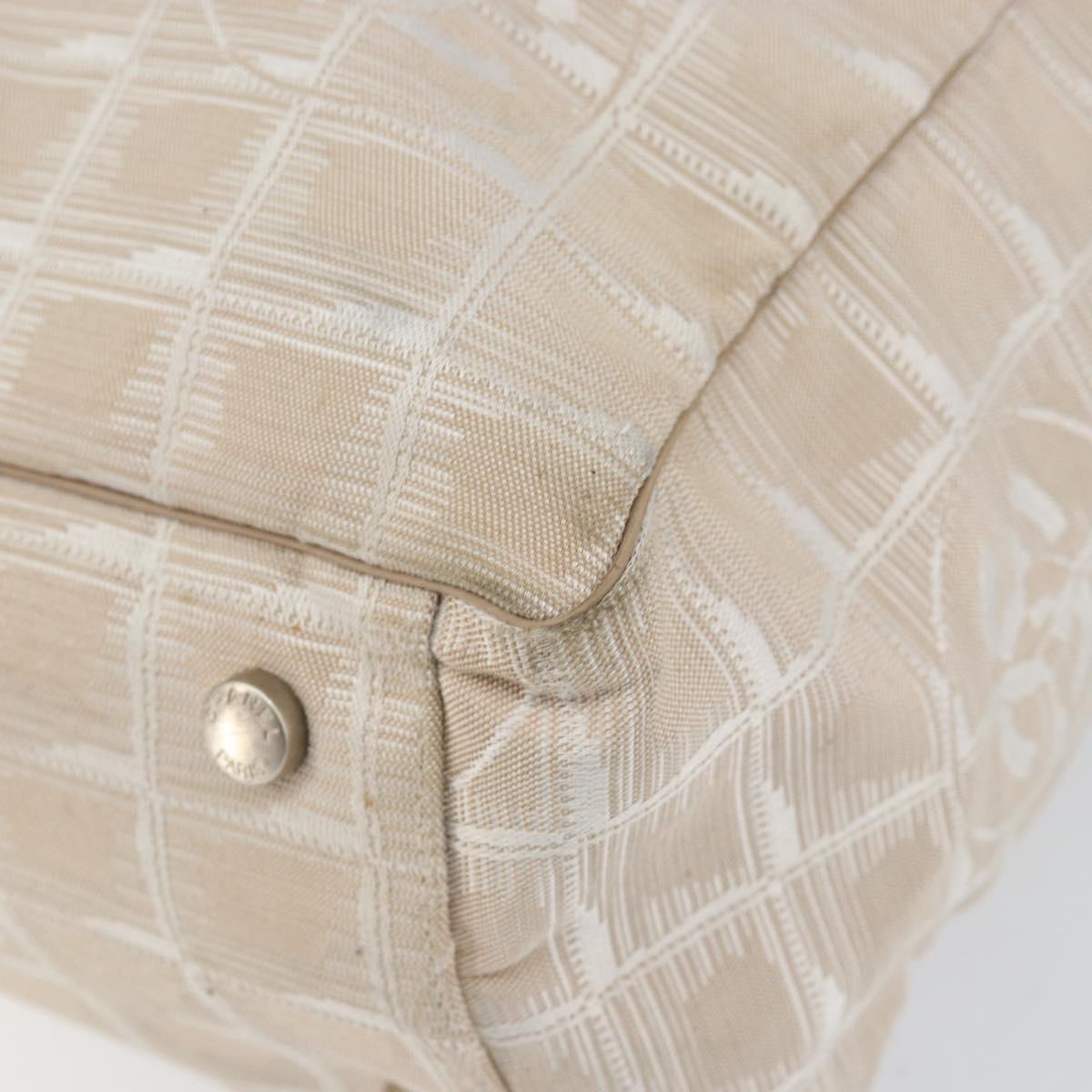 CHANEL New Travel Line Tote Bag Nylon Pink CC Auth SW1851