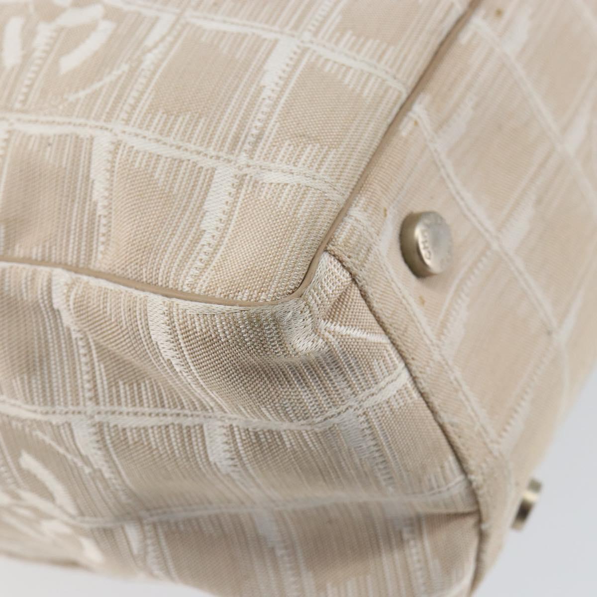 CHANEL New Travel Line Tote Bag Nylon Pink CC Auth SW1851