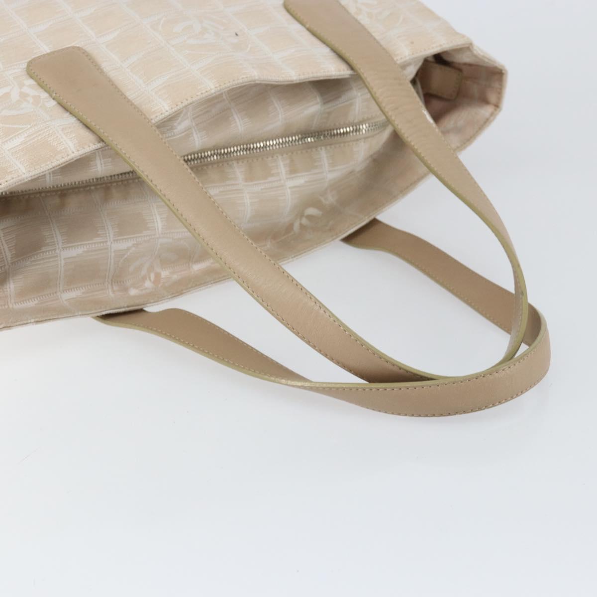 CHANEL New Travel Line Tote Bag Nylon Pink CC Auth SW1851