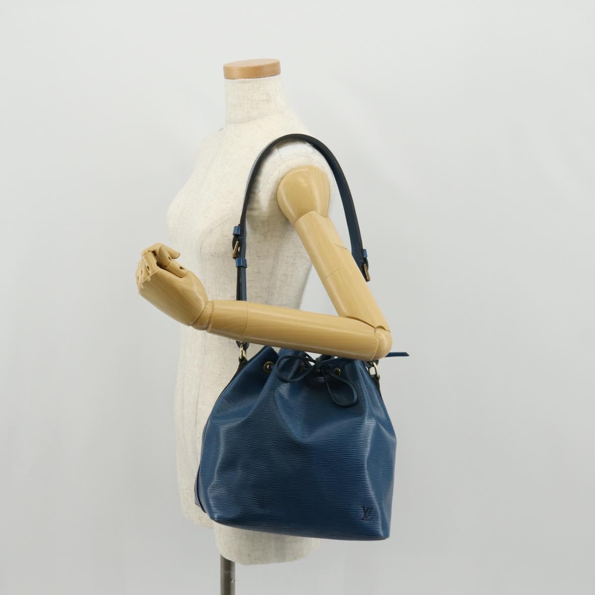 LOUIS VUITTON Epi Petit Noe Shoulder Bag Blue M44105 LV Auth SW1860
