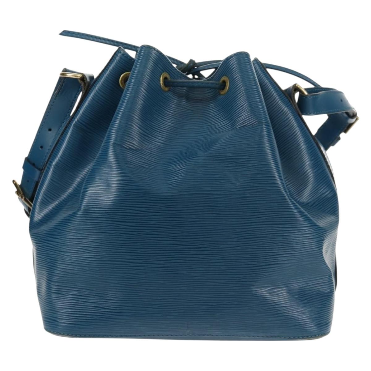 LOUIS VUITTON Epi Petit Noe Shoulder Bag Blue M44105 LV Auth SW1860