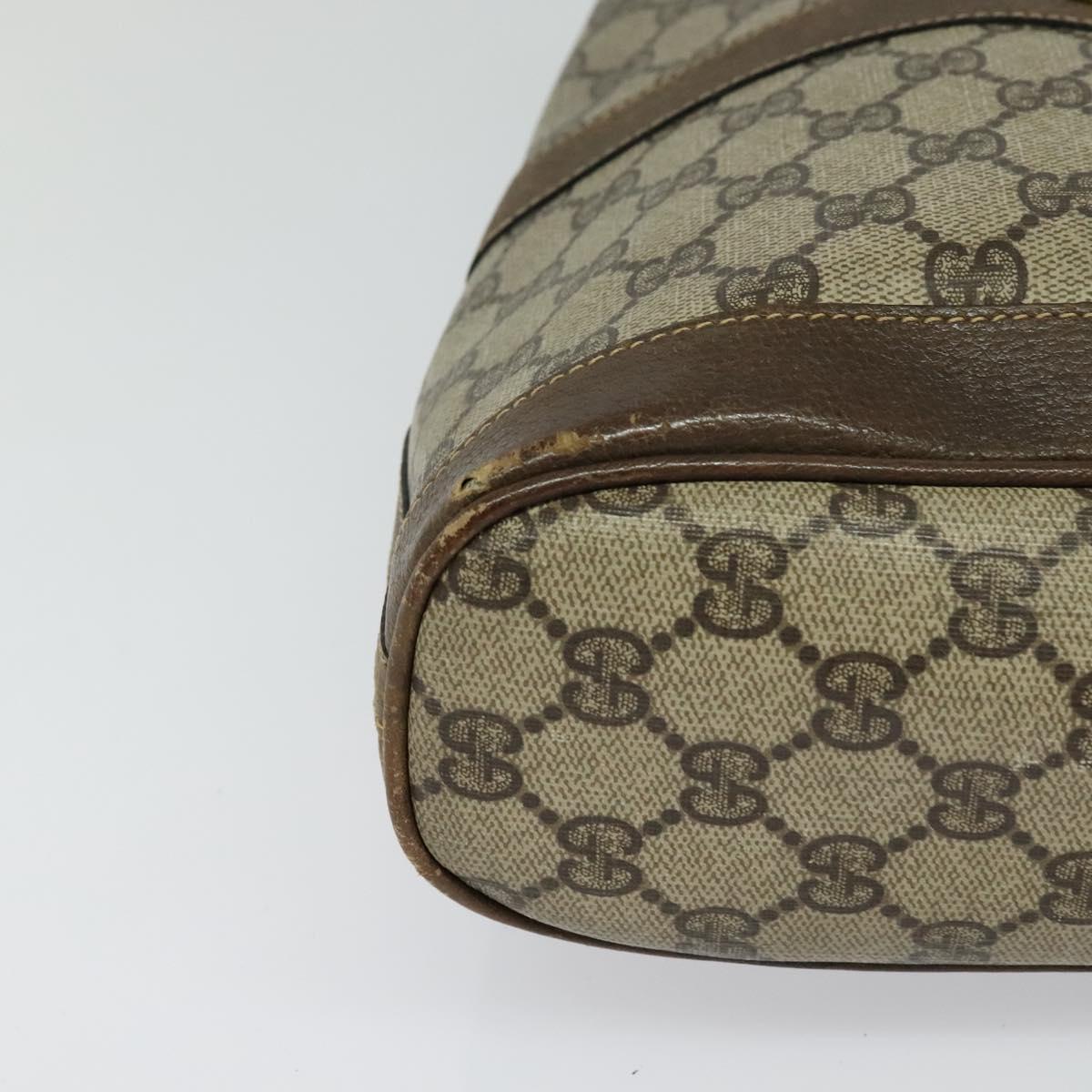 GUCCI GG Supreme Shoulder Bag PVC Beige Auth sw187
