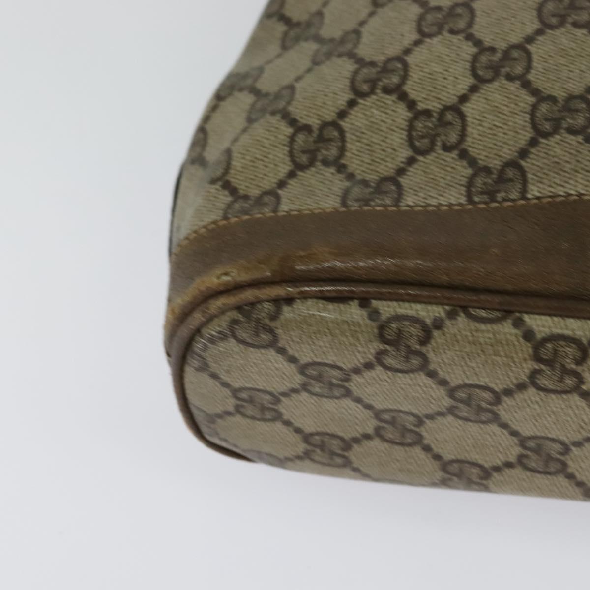 GUCCI GG Supreme Shoulder Bag PVC Beige Auth sw187