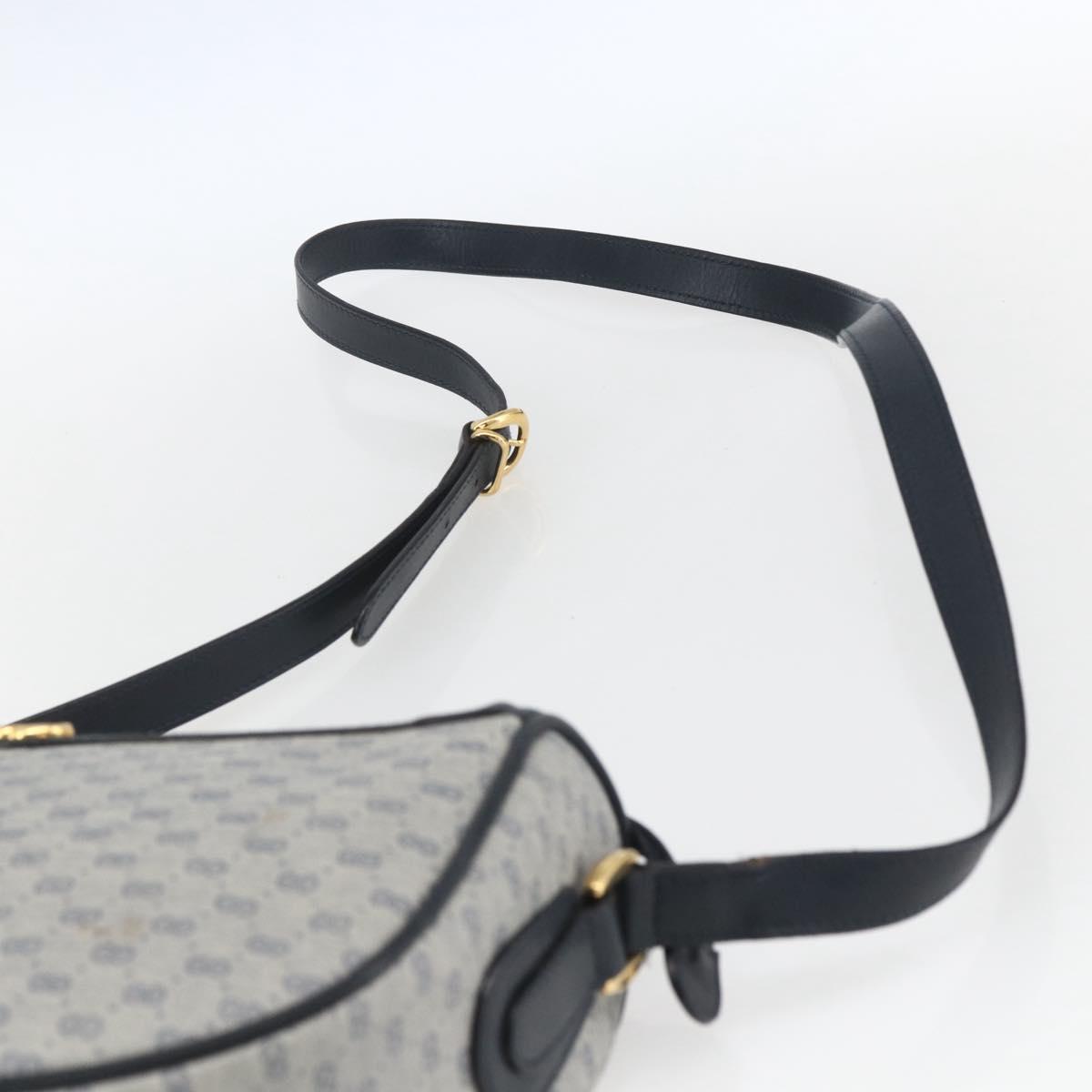GUCCI Micro GG Supreme Sherry Line Bag PVC Navy Gold 001 58 0918 Auth SW1872