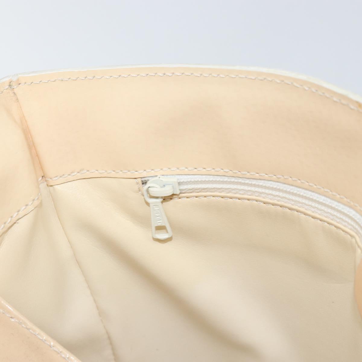 CELINE Shoulder Bag Leather Beige Gold Auth SW1877