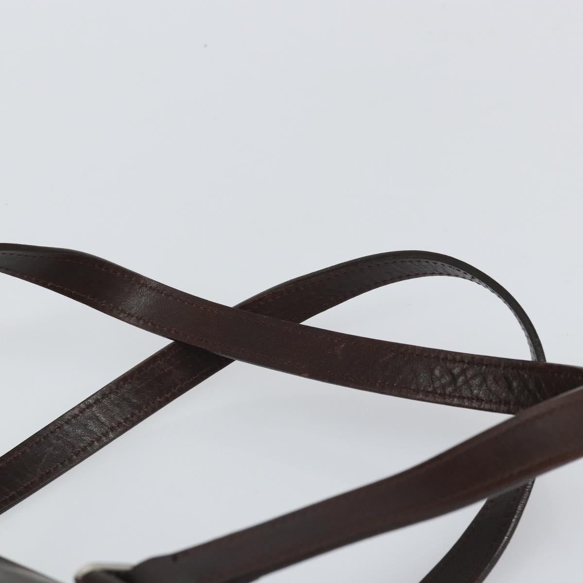 BURBERRY Nova Check Hand Bag Nylon Beige Silver Auth SW1878