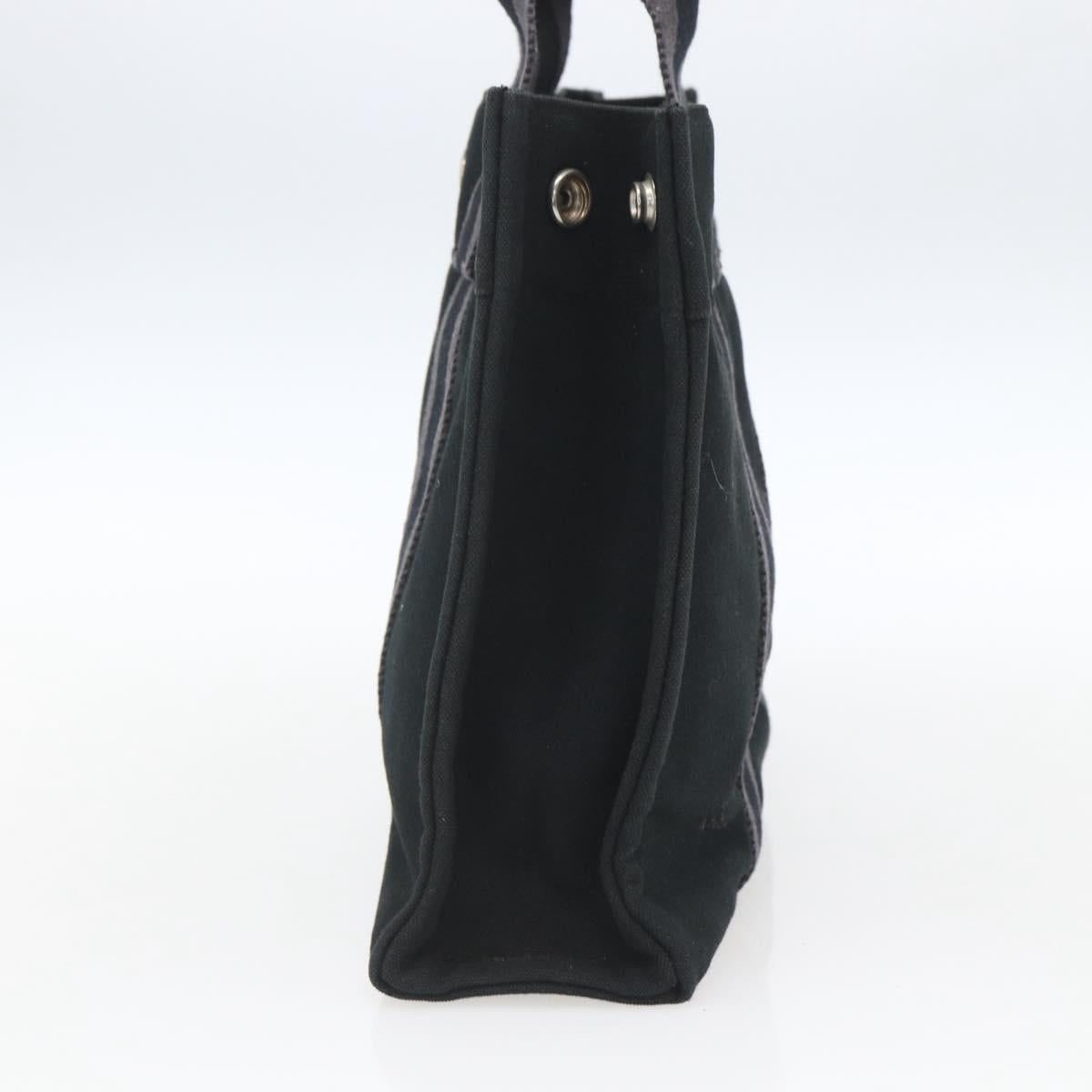 HERMES Fourre Tout PM Hand Bag Cotton Black Silver Auth SW1891
