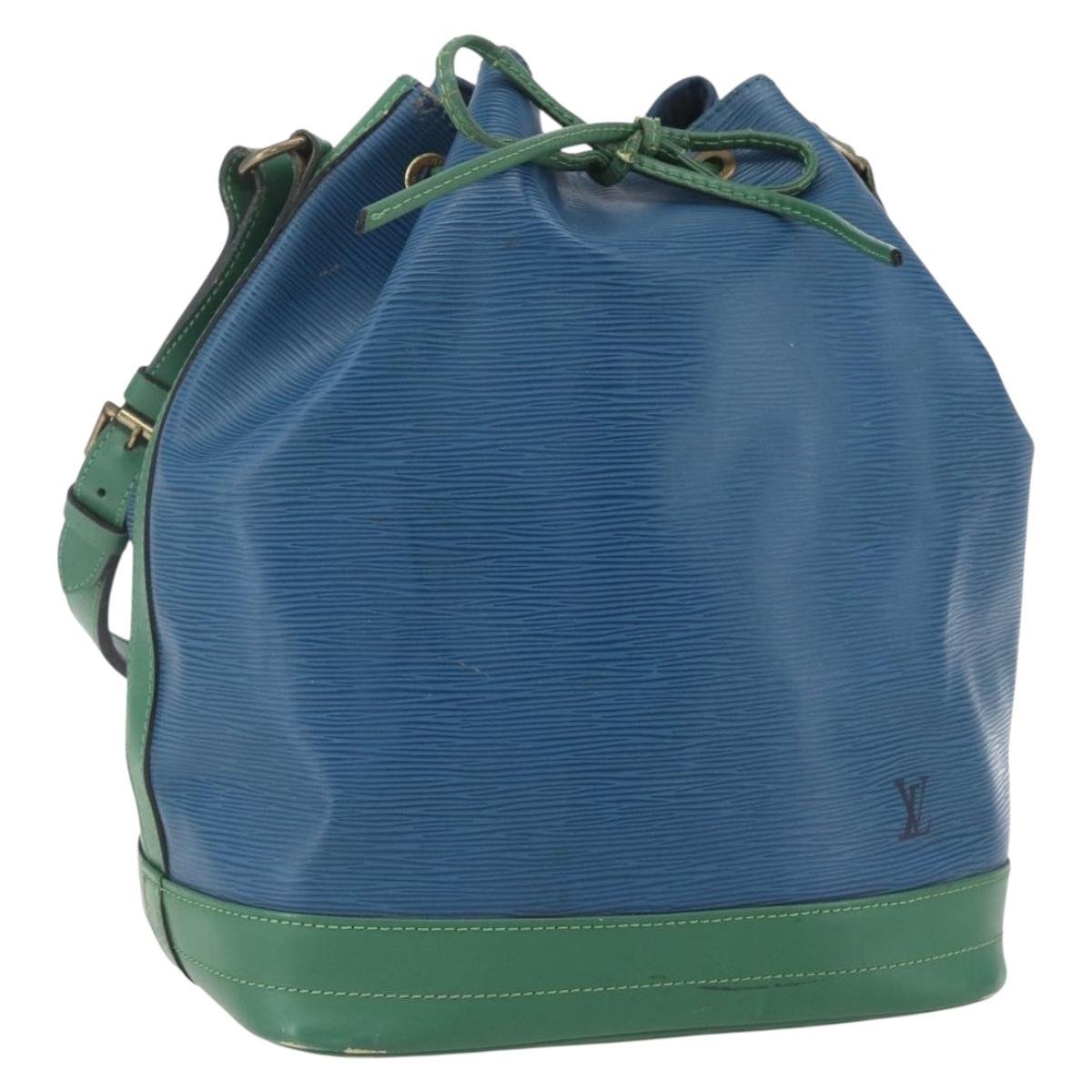 LOUIS VUITTON Epi Noe Shoulder Bag Bicolor Green Blue M44044 LV Auth SW1896