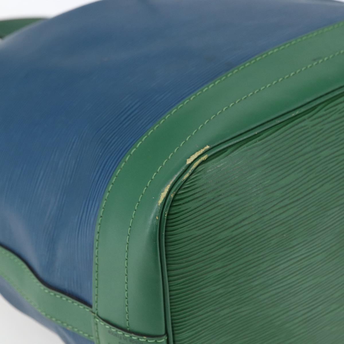 LOUIS VUITTON Epi Noe Shoulder Bag Bicolor Green Blue M44044 LV Auth SW1896
