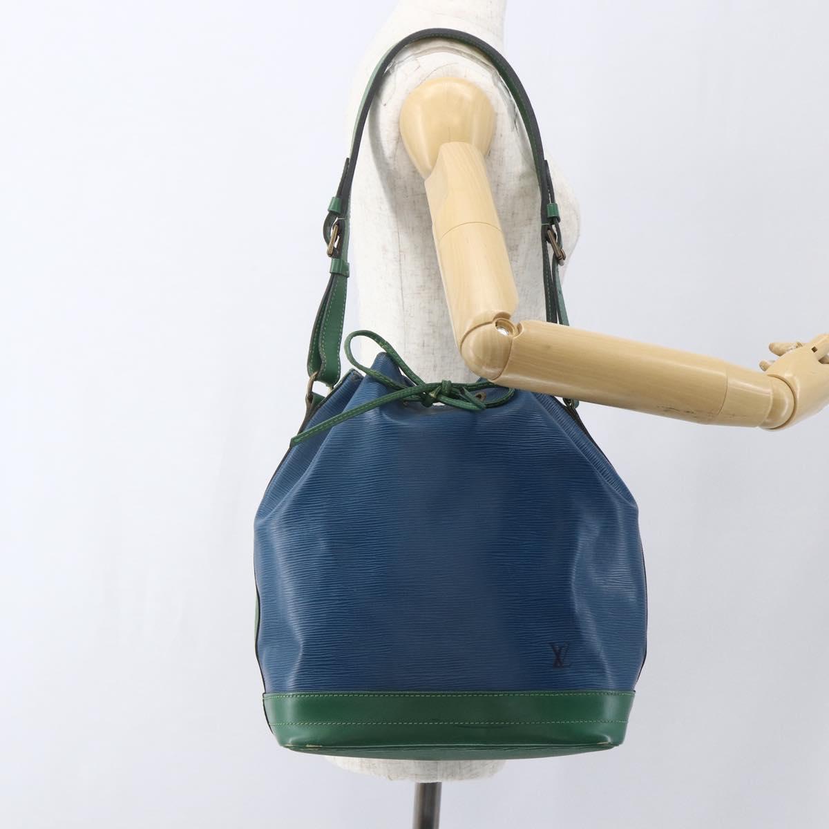 LOUIS VUITTON Epi Noe Shoulder Bag Bicolor Green Blue M44044 LV Auth SW1896