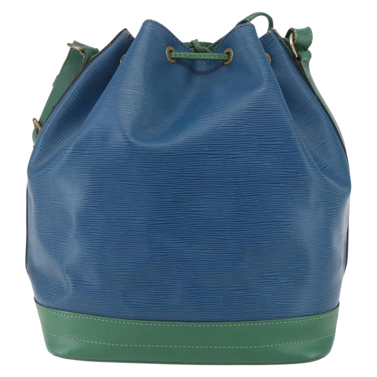 LOUIS VUITTON Epi Noe Shoulder Bag Bicolor Green Blue M44044 LV Auth SW1896