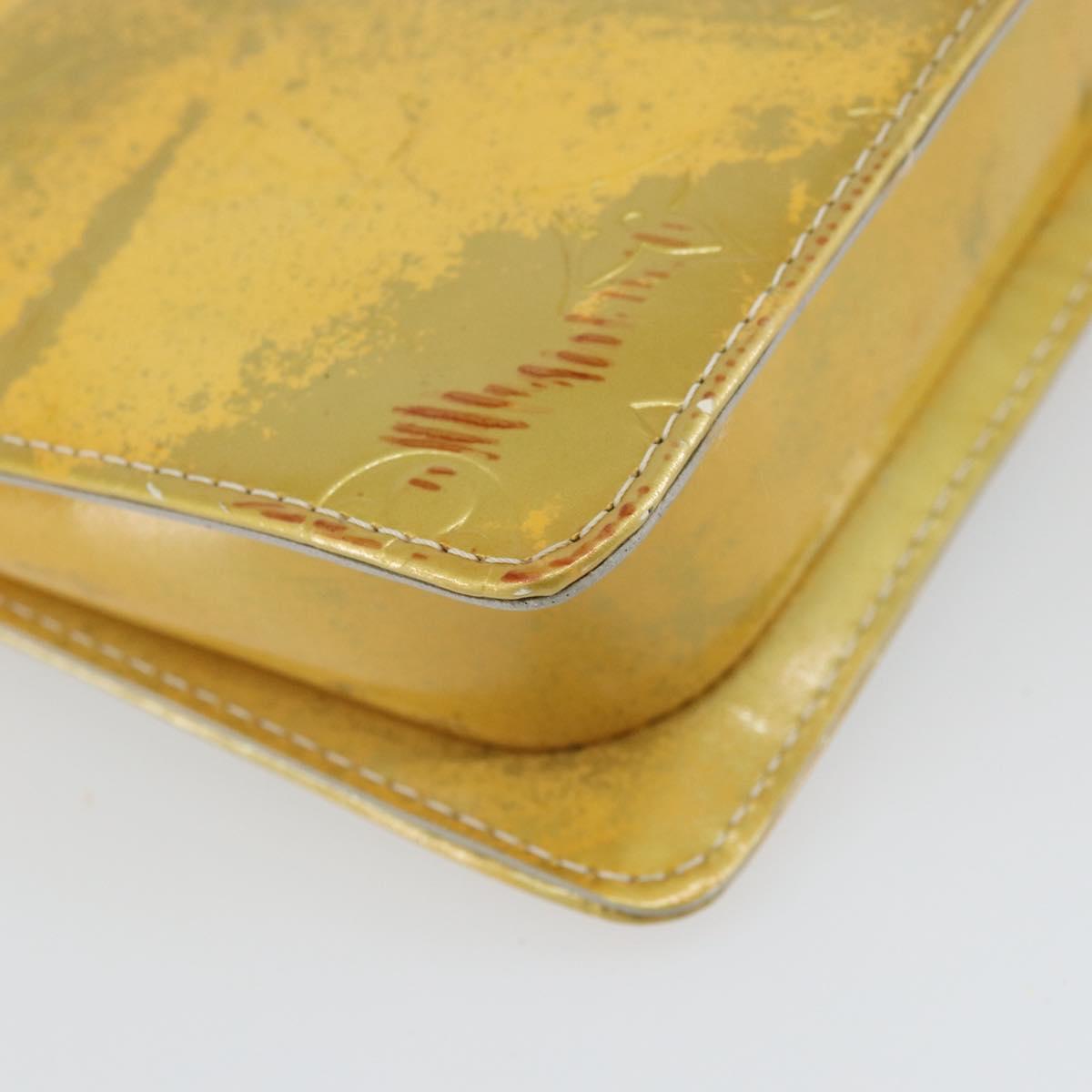 LOUIS VUITTON Monogram Vernis Motto Accessory Pouch Gris M91030 LV Auth SW1898