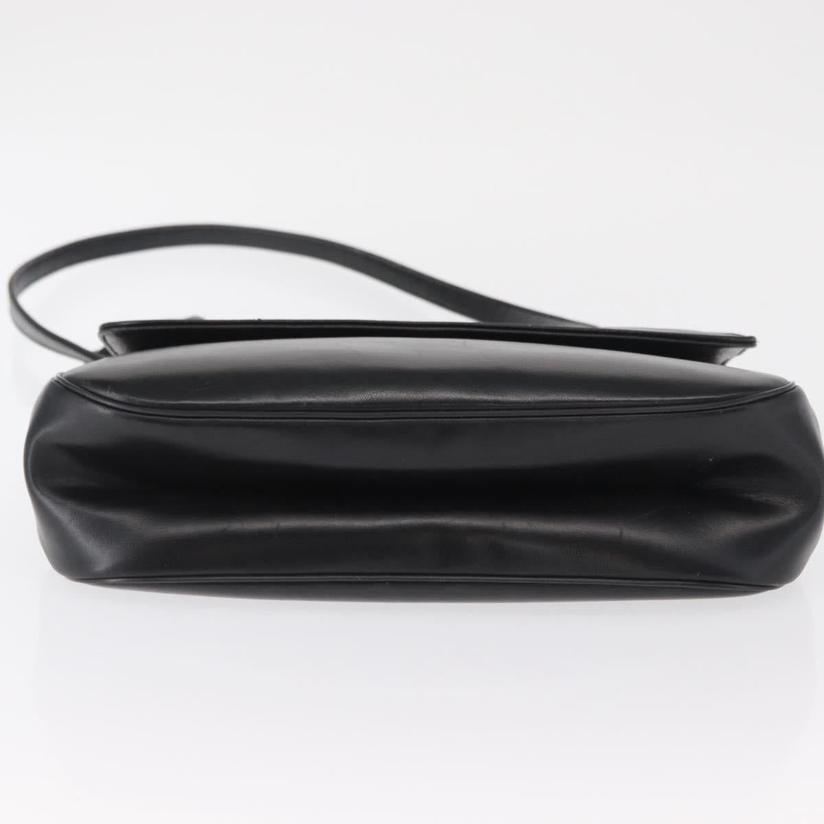 Christian Dior Trotter Canvas Shoulder Bag 2way Black Gold Auth SW1902