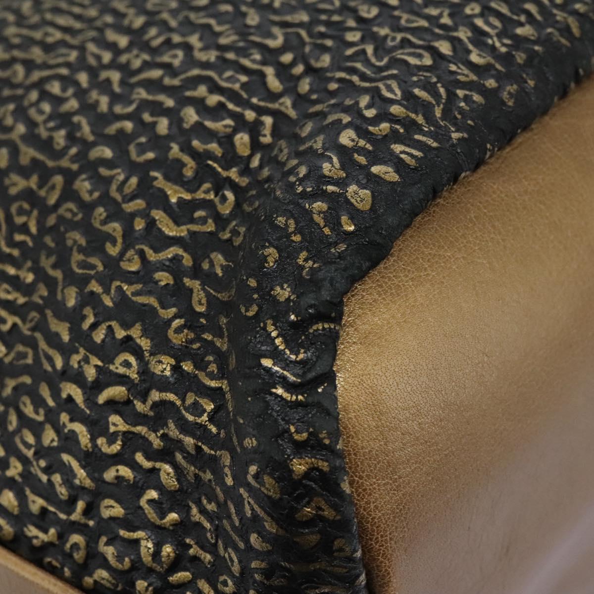 Chloe Hand Bag Leather 2way Gold Auth sw191