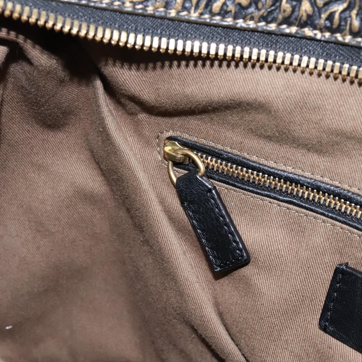 Chloe Hand Bag Leather 2way Gold Auth sw191