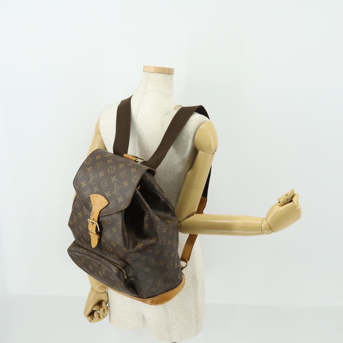 LOUIS VUITTON Monogram Montsouris GM Backpack M51135 LV Auth SW1914