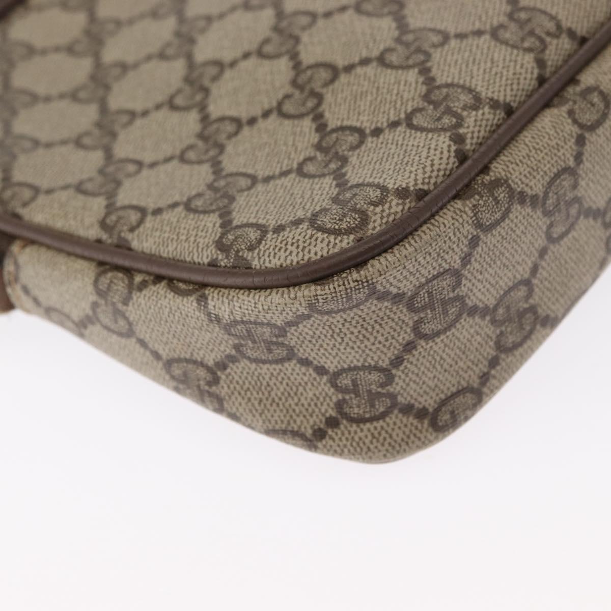 GUCCI GG Supreme Shoulder Bag PVC Beige Gold 56 02 068 Auth SW1918