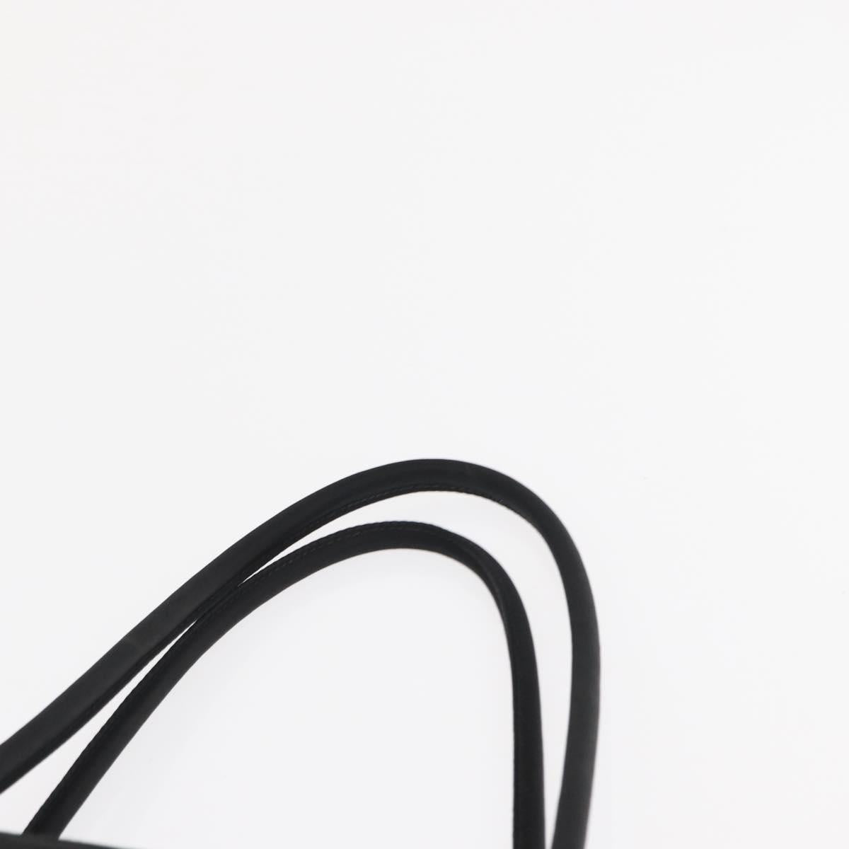 PRADA Hand Bag Nylon Black Silver Auth SW1923