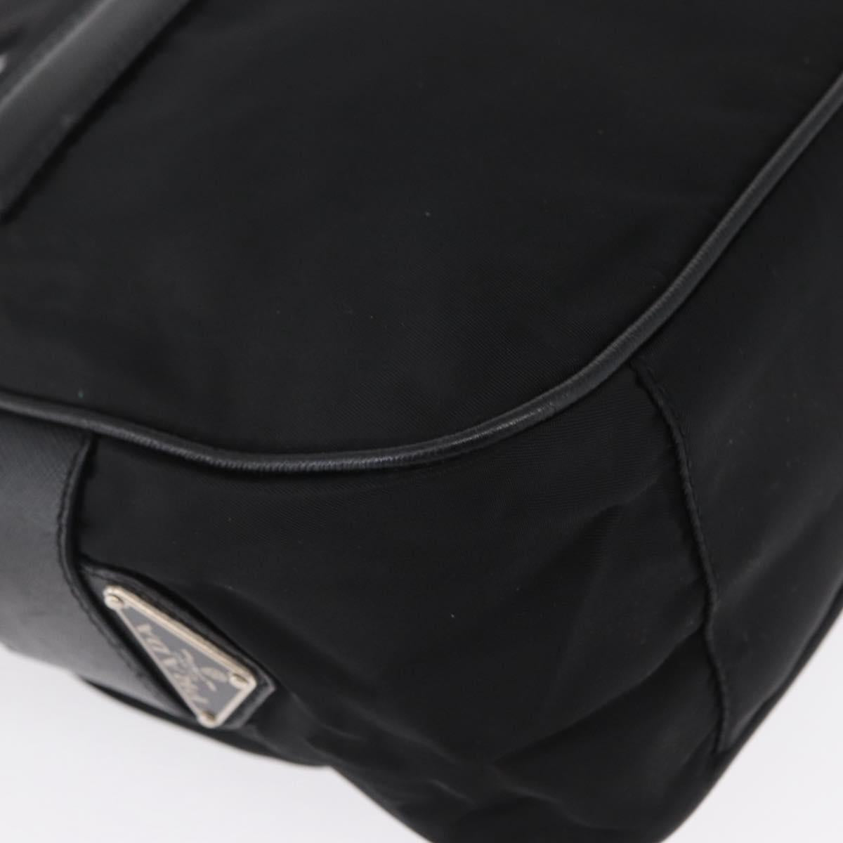 PRADA Shoulder Bag Nylon Black Silver Auth SW1931
