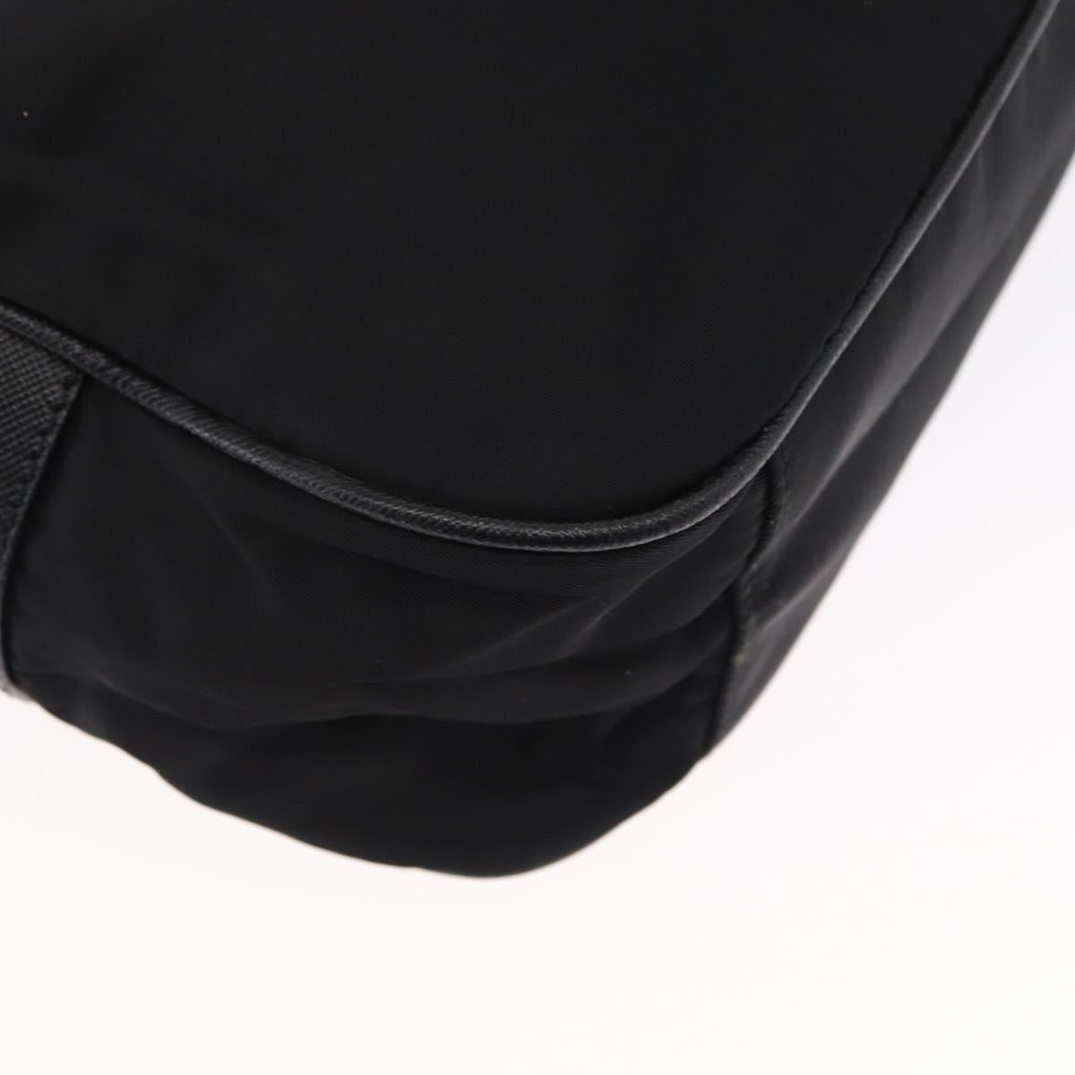 PRADA Shoulder Bag Nylon Black Silver Auth SW1931