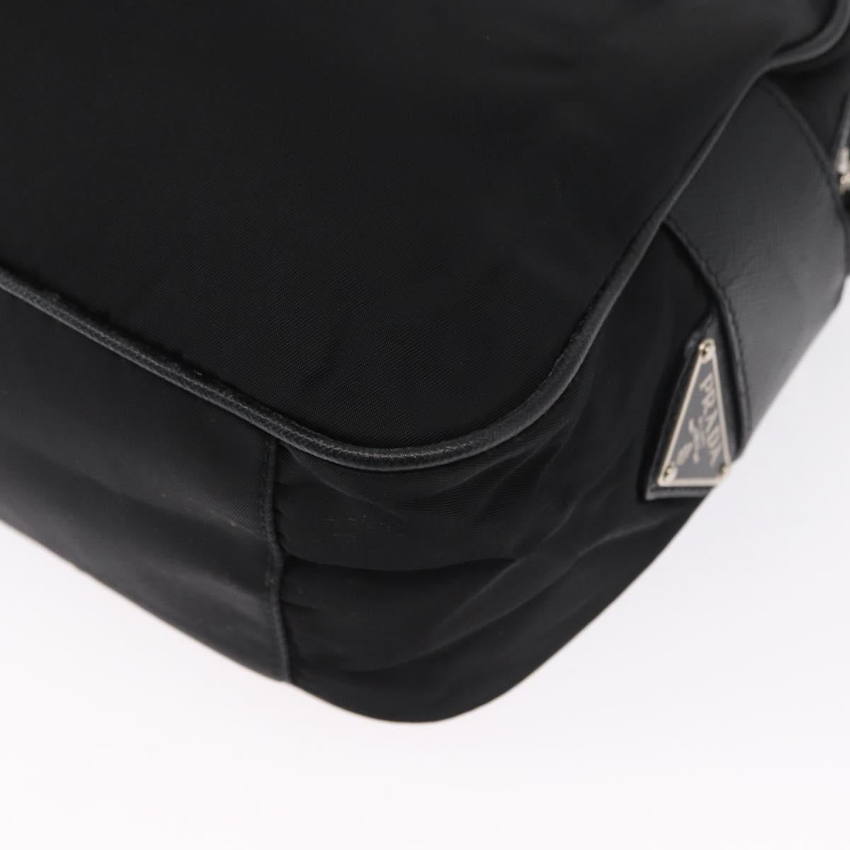 PRADA Shoulder Bag Nylon Black Silver Auth SW1931