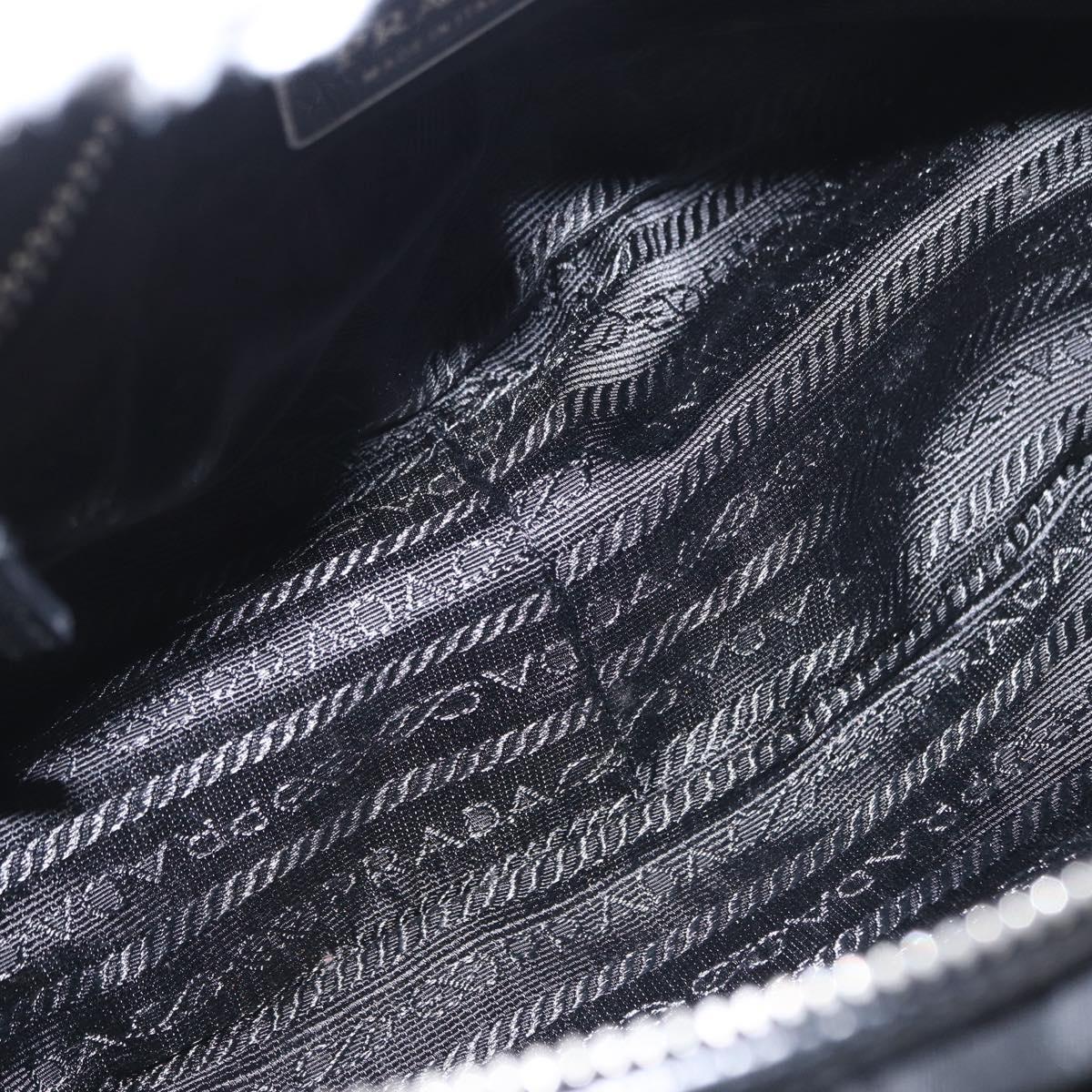 PRADA Shoulder Bag Nylon Black Silver Auth SW1931