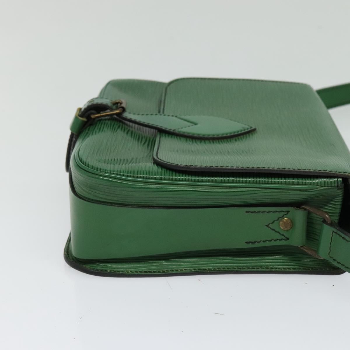 LOUIS VUITTON Epi Cartouchiere MM Shoulder Bag Green M52244 LV Auth sw194