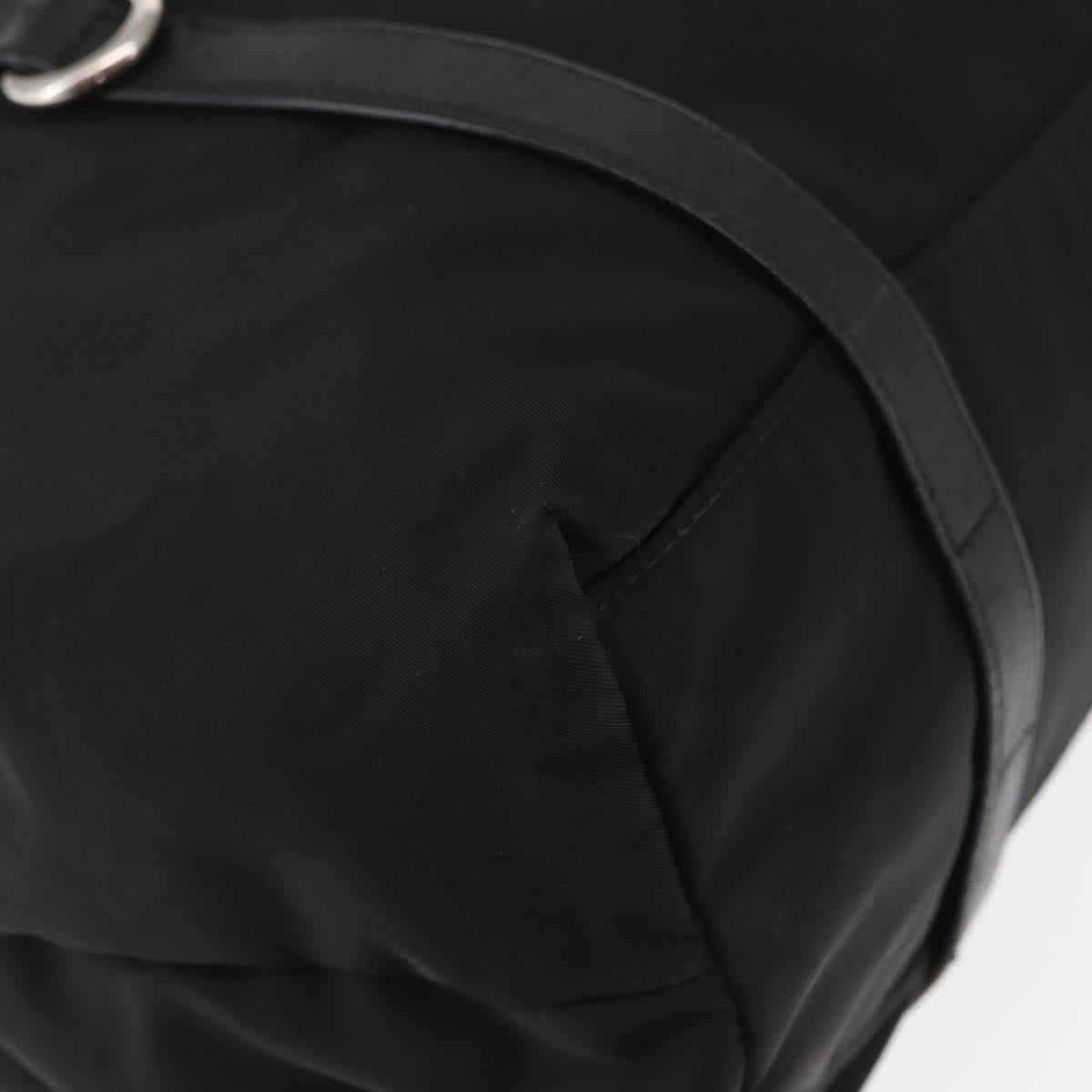 PRADA Shoulder Bag Nylon Black Silver Auth SW1943