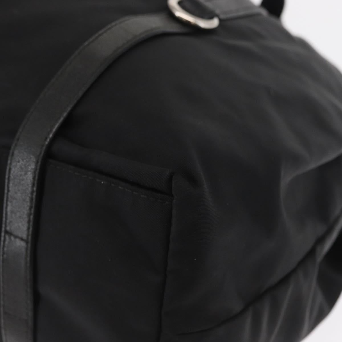 PRADA Shoulder Bag Nylon Black Silver Auth SW1943