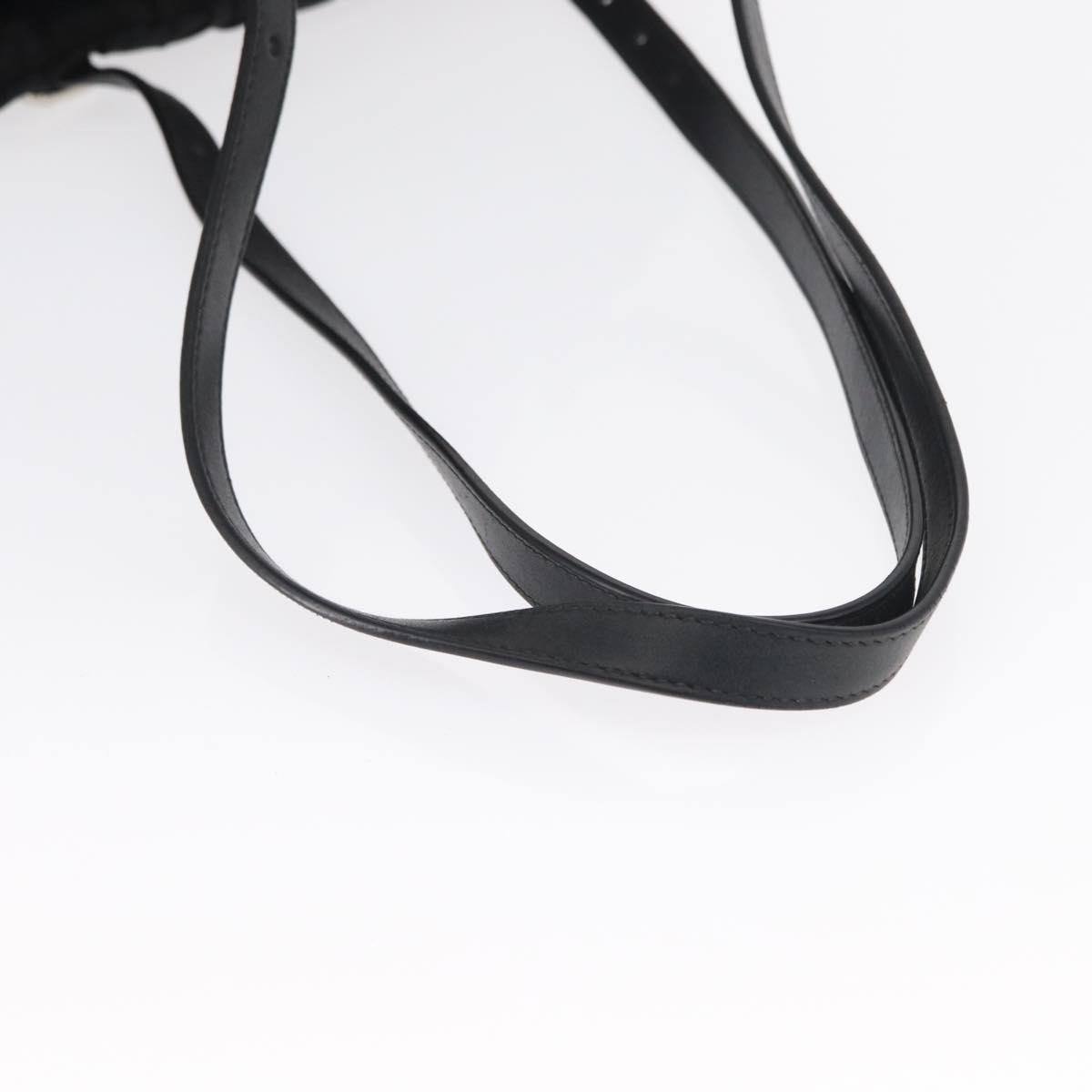 PRADA Shoulder Bag Nylon Black Silver Auth SW1943