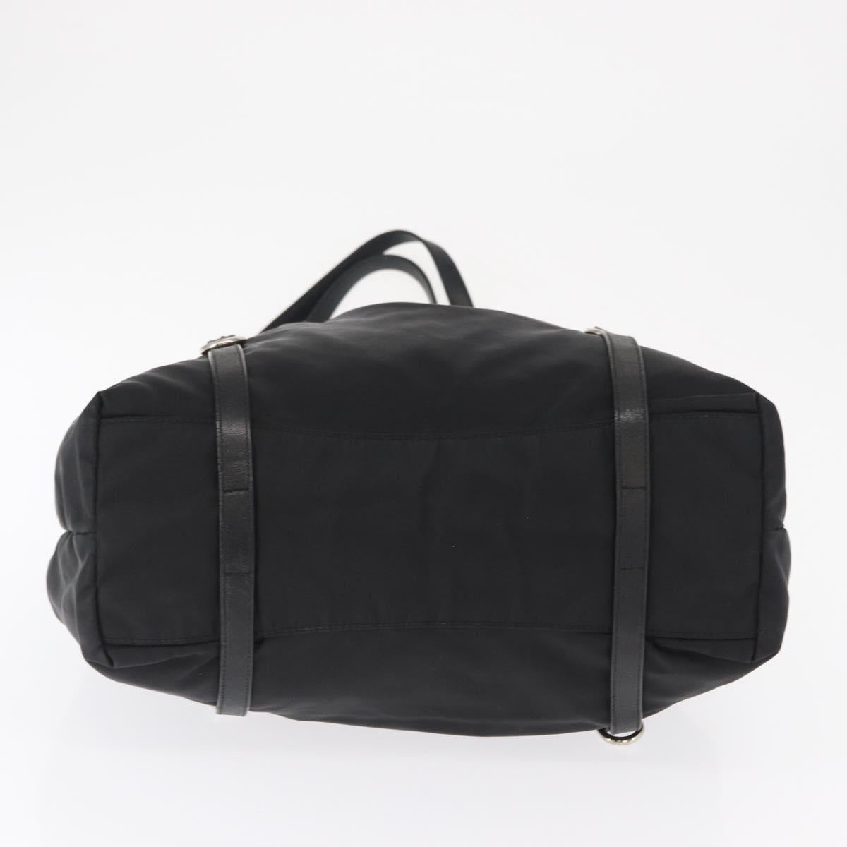 PRADA Shoulder Bag Nylon Black Silver Auth SW1943